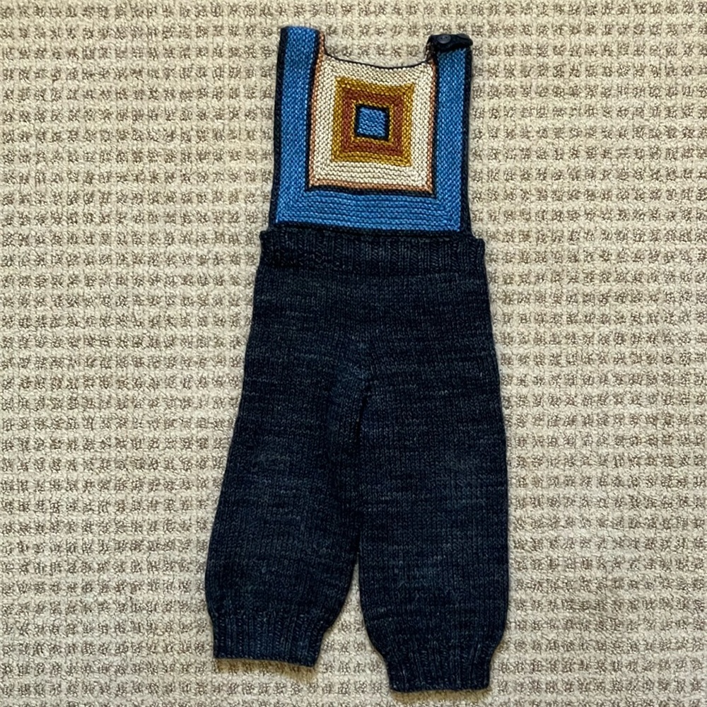 #22 Misha And Puff Log Cabin Merino Overall 12-18 month